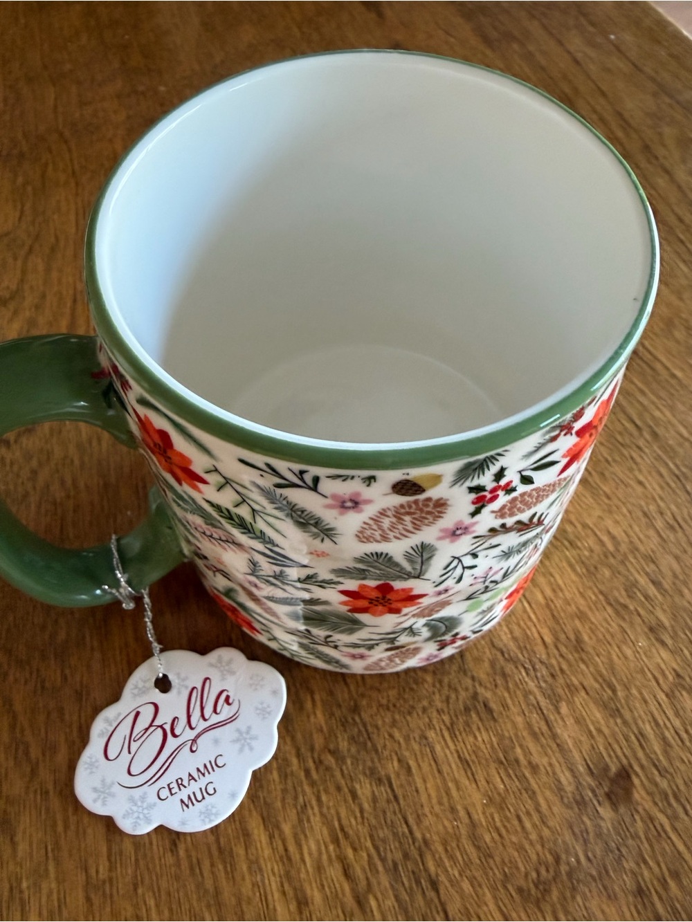 Ten Strawberry Street Mug - Green Floral Ceramic Mug